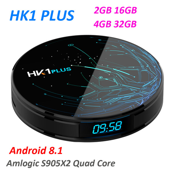 HK1 Plus Android 8.1 TV Box Amlogic S905X2 2GB/16GB 4GB/32GB DDR4 2.4G/5G WiFi BT4.0 USB3.0 Max