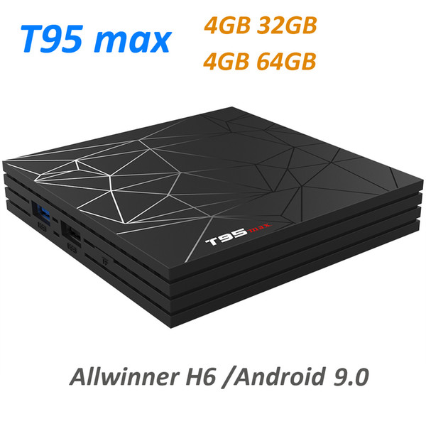 T95 Max Android 9.0 TV BOX 4G 64G Allwinner H6 Quad core 2.4G Wifi 6K TV BOX HD H.265 Set Top Box