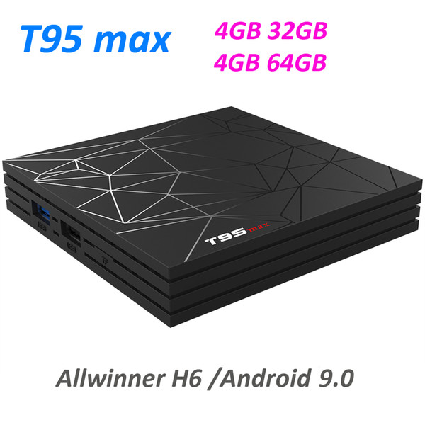 T95 MAX Android TV Box Allwinner H6 4GB 64GB Android 9.0 TV Box Supports IPTV 3D 6K Media Player