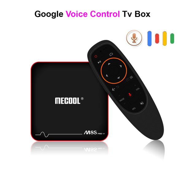 Android TV OS Google Voice Control TV Box Android 7.1 Smart Box Amlogic S905W CPU Quad Core 4K 3D 2GB RAM 16GB Mecool M8S Pro W