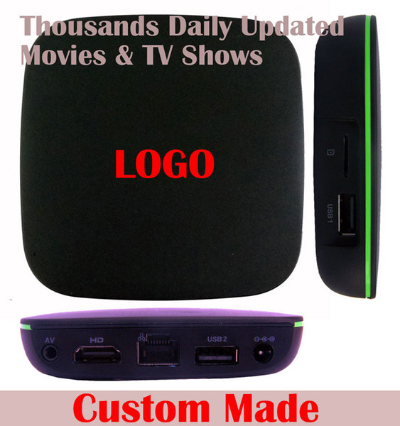 10pcs Custom Made T1 2GB/16GB 1GB/8GB,Thousands Daily Updated Movies & TV Shows Free Lifetime,Android 7.1 TV Boxes, S905W/H3 Quad Core