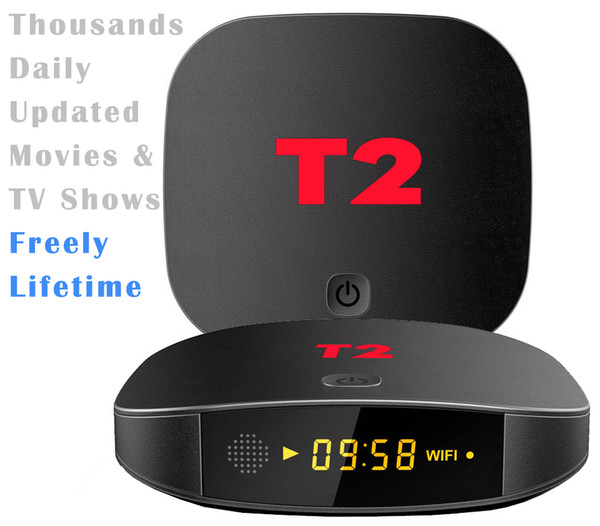 10pcs T2 2GB/16GB 1GB/8GB Rockchip RK3229 Quad core 4K Smart Android 7.1 TV Stream Box Thousands Daily Updated Movies & TV Shows