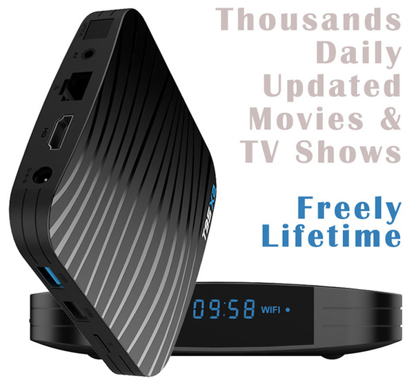 1pcs Thousands Daily Updated Movies & TV Shows Free Lifetime,T95X2 Amlogic S905X2 Quad core 4K Android 8.1 TV Box 2GB/16GB 4GB/32GB 4GB/64GB