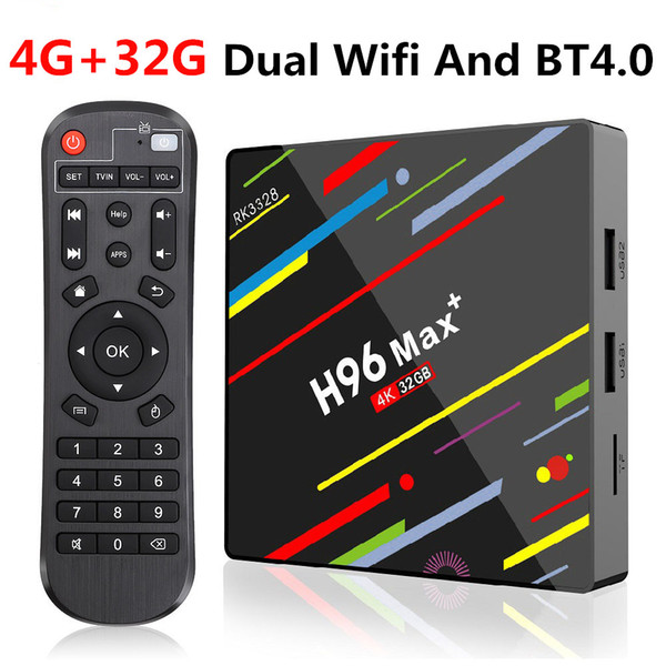 H96 Max plus Android 9.0 Smart TV Box Rockchip RK3328 4GB 32GB Dual Wifi BT4.0 Smart TV Box H96 Max+