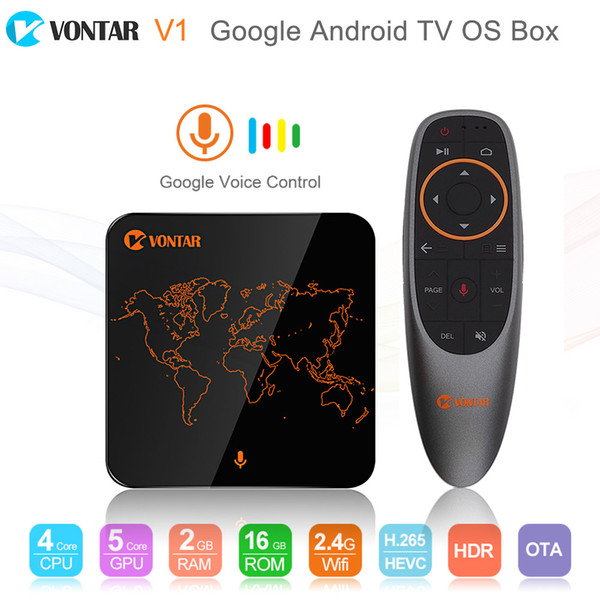 2018 Newest VONTAR V1 Google Android TV OS Box with Voice Control Amlogic S905W 2GB 16GB Box