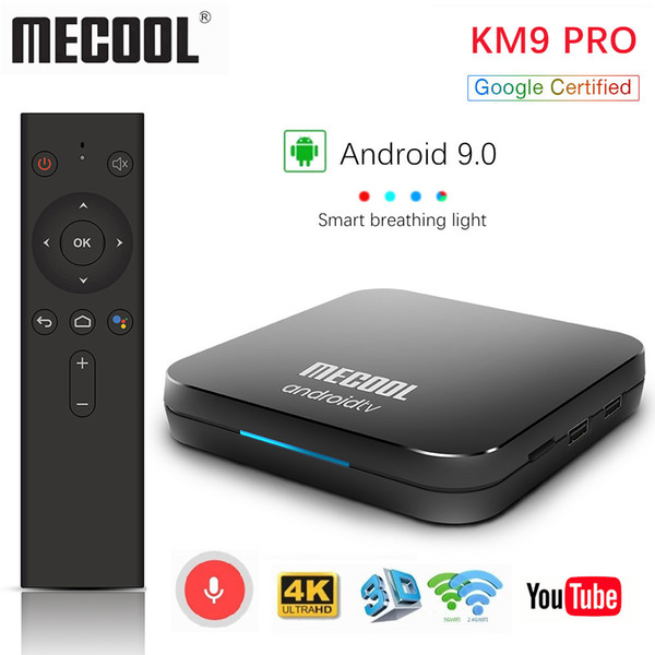 Google Certified Mecool KM9 Pro ATV 4G 32G Android 9.0 TV Box Amlogic S905X2 Google Voice Input Dual WIFI