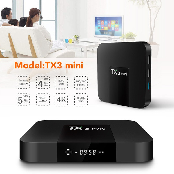 20pcs TX3 Mini 1GB 16GB 2GB 16GB Android TV Box Amlogic S905W Quad Core Android 7.1 Smart tv 2.4G Wifi TX3Mini