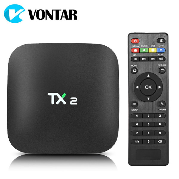 20pcs TX2 2GB 16GB Android6.0 TV BOX Rockchip RK3229 Support H.265 BT2.1 Media Player IPTV TX2 R1 R2