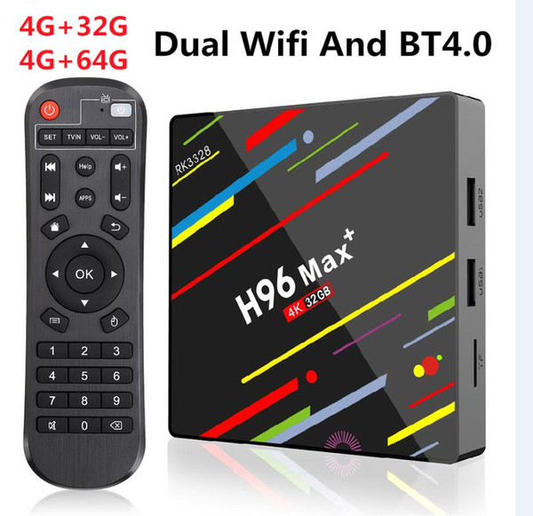 H96 Max Plus Android 9.0 Smart TV Box Rockchip RK3328 4GB 32GB 64GB Dual Wifi BT4.0 Smart TV H96 Max+