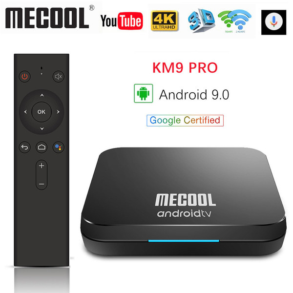 Google Certified Mecool KM9 Pro ATV 4G 32G Android 9.0 TV Box Amlogic S905X2 Voice Input Dual WIFI BT4.1