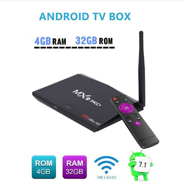 MX9 Pro 4GB 32GB Android7.1 TV Box RK3328 Quad Core VP9 2.4G/5G WiFi Bluetooth Smart iptv Set top box