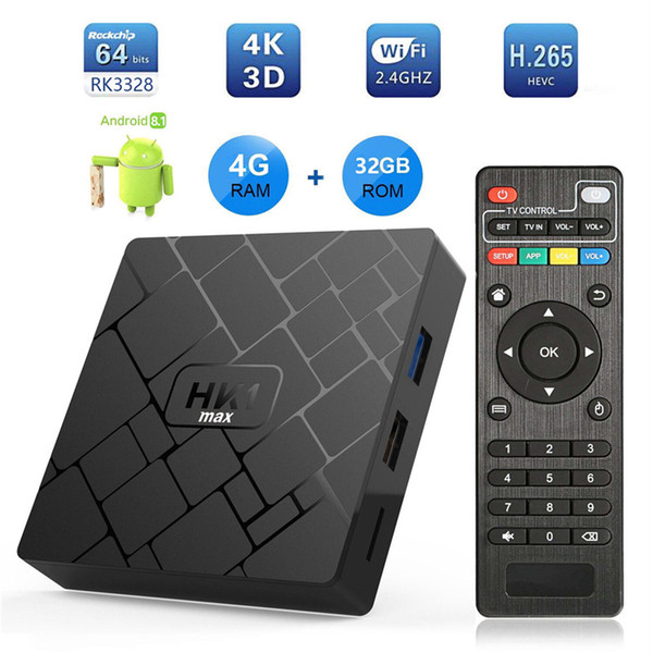 HK1 MAX 4GB 32GB Android 8.1Tv Box Quad Core RK3229 2.4G WIFI IPTV Media Player Better MX10 H96X MAX