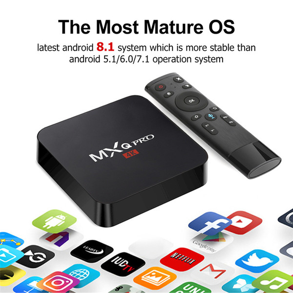 Google Voice Control Android 8.1 TV Box MXQ PRO Quad Core 2GB/16GB H.265 4K iptv H.265 ott tv boxes