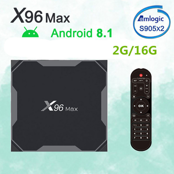 X96 Max android 8.1 tv box Amlogic S905X2 2GB/ 16GB Quad Core WIFI Smart Set Top Box pk tx3 mini