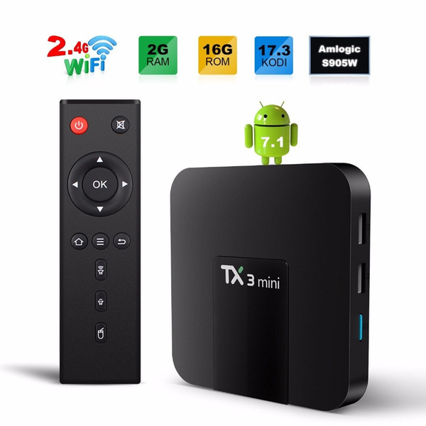 Android 7.1 TV Boxes 2gb 16gb TX3 Mini Amlogic S905W IPTV media player better than x96 mini 4k tv box