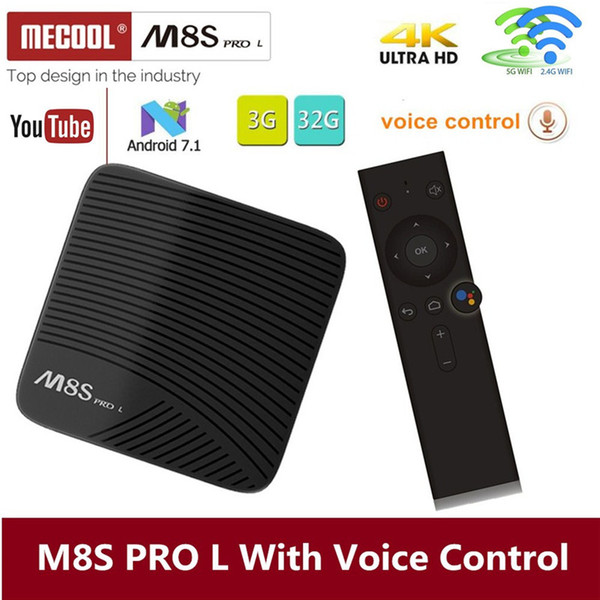 Amlogic S912 Android 7.1 TV Box Mecool M8S Pro L 3GB 32GB Octa Core Dual Band Wifi Netflix Youtube 4K Media Player