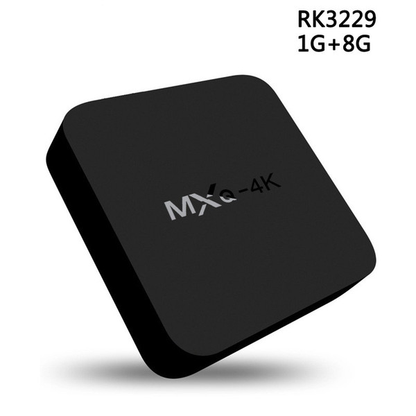 Smart TV Box MXQ-4K Quad Core 8G/1G RK3229 Android 6.0 TV Box suport 4K 3D WIFI SD Card