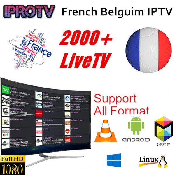 Iprotv Europe Arabic French Belgium Africa IPTV Subscription for Android Smart TV Box as XIAOMI H96 X96 X92 linux stb 25x Samsung SmartTV