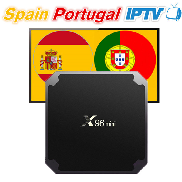 X96 mini Android 7.1 Smart TV Box with 12Month Spain Portugal IPTV Subscription 200 Spanish 140 Portugal Eleven Sport 100 Adult