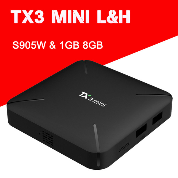 NEW TX3 MINI L Smart TV BOX Android 7.1 4K S905W Quad-core Cortex-A53 Mali-450MP5 2.4G Wireless WIFI Set Top Box Smart Media Player tx3mini