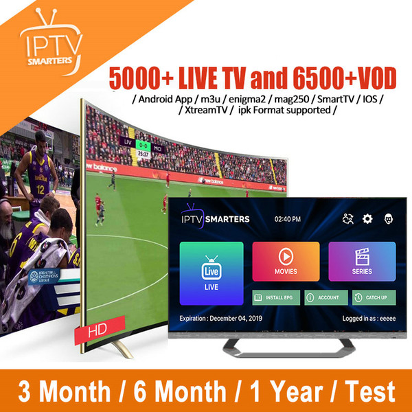 1/3/6/12 Month Iptv Subscription For Smart TV M3U Mag Box Android IOS Device France UK Italy USA Spain Canada Abonnement Iptv