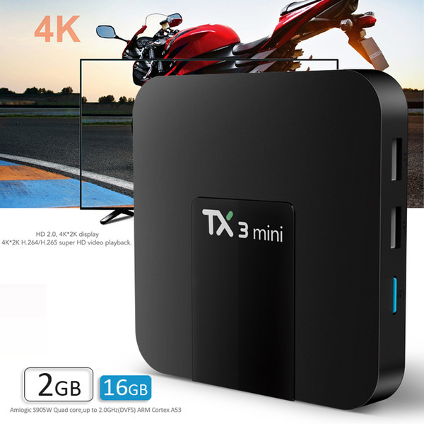 TX3 Mini Android 7.1 TV Box Amlogic S905W 2GB 16GB Quad Core with LED Screen display Media Player