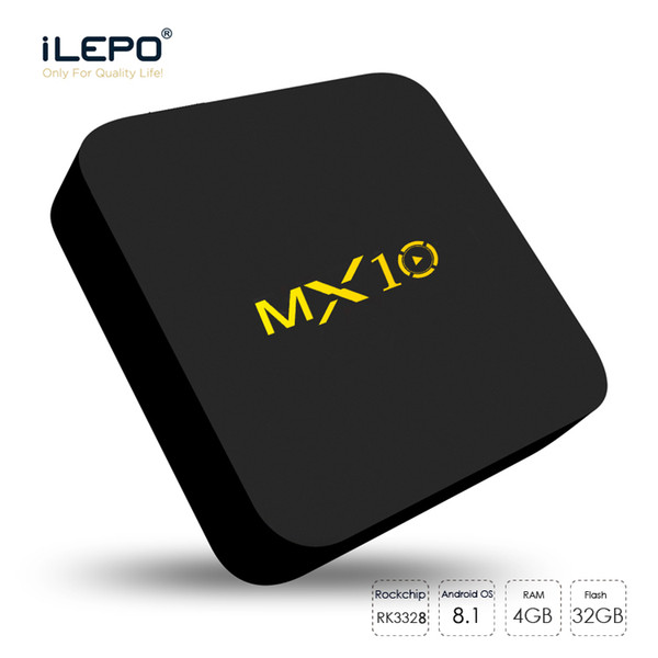 1 Piece MX10 Android 8.1 TV BOX DDR4 4G/32G RK3328 Quad-Core 64bit 2.4GHz Wifi H.265 HDR10 4K VP9 S912