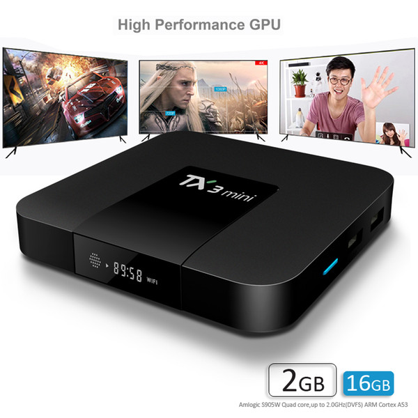 Best TX3 Mini TV BOX 2GB 16GB Quad Core Amlogic S905W Smart Box Android 7.1 TV Streaming Boxes 4K Media Player