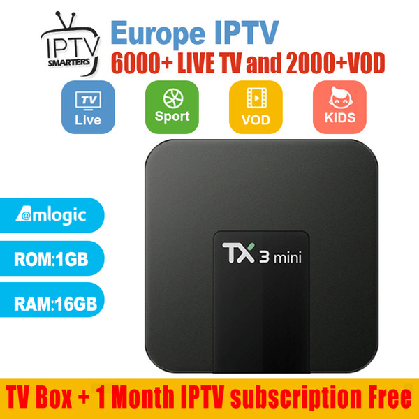 Android tv box with free 1month iptv subscription IPTV account stable server cover 5000+ live tv France portugal arabic channels package