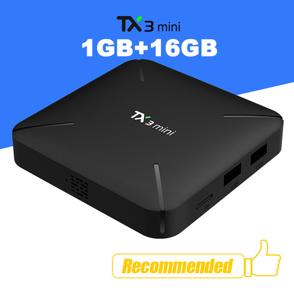 1 Piece Android TV Box 1GB 16GB New TX3 Mini Set top box Android 7.1 OS Amlogic S905W Chipset Streaming Media Player