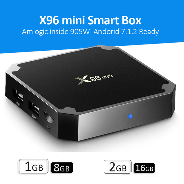 X96 Mini TV BOX S905W Quad Core Smart Box 1GB 2GB 8GB 16GB Android 7.1 Media Player 2.4G WIFI 4K 1080P