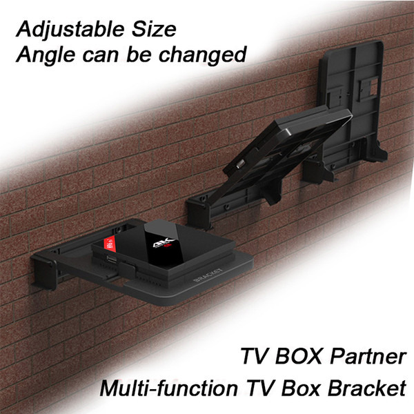 Holder for Android TV Box Wall Mount Set Top Boxes Bracket 90 Degree Adjust Stand Mounts Digital DVD Mount for Router all kinds media player