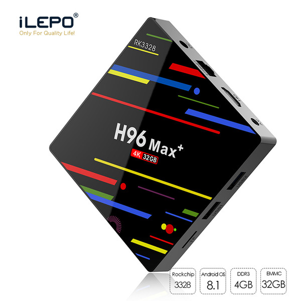 New Arrival H96 Max Plus Android 8.1 TV Box RK3328 Quad Core 4GB 32GB Smart Media Player Support 2.4G Wifi