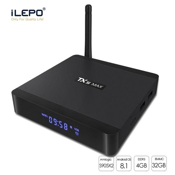 Android 8.1 TV Box Amlogic S905X2 Quad Core TXs Max 4GB 32GB Streaming tv box Support 2.4G and 5G Wifi