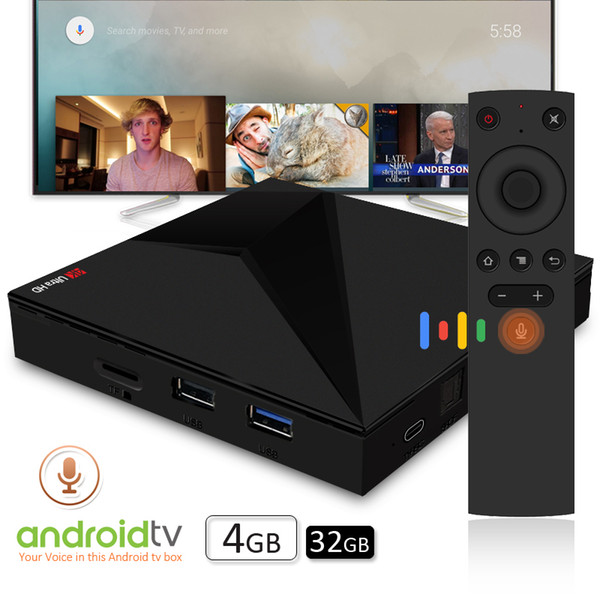 High Quality android tv box X88 4GB 32GB RK3328 Voice control tv box BT4.1 2.4G/5.0G WiFi Type-C USB3.0