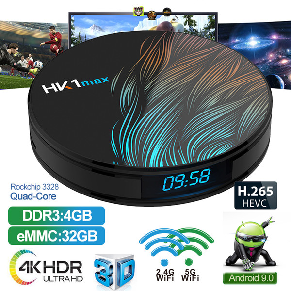 4K ultra Smart TV RK3328 4GB 64GB HK1 MAX Android 9.0 BOX Television Media player streaming tv box HK1MAX pk TX6 H96 max