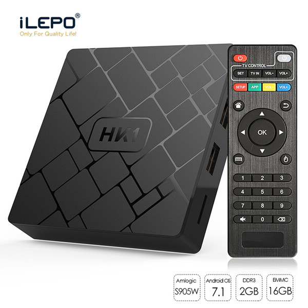 HK1 Cheap Android TV BOX OTT Boxes Amlogic S905W 2GB 16GB Quad Core 2.4GHz Wifi 100M LAN Android 7.1 Streaming Media Player