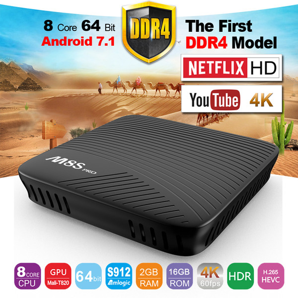 2GB DDR4 Android TV BOX Octa Core OTT Media Box support Stalker Netflix HD YouTube 4K WiFi BT4.1 S912 TV BOX