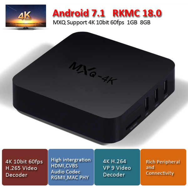 Smart Android TV Box MXQ 4K Rockchip RK3229 Android Box 4K Ultra Smart TV Streaming Boxes cheapest tv box