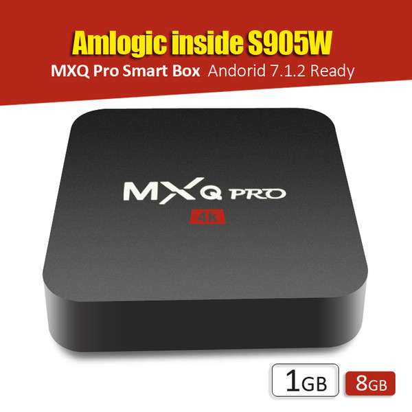 Hot Mxq Pro Amlogic S905w Quad Core Android 7.1 Tv Box 4k Media Player TV set top box