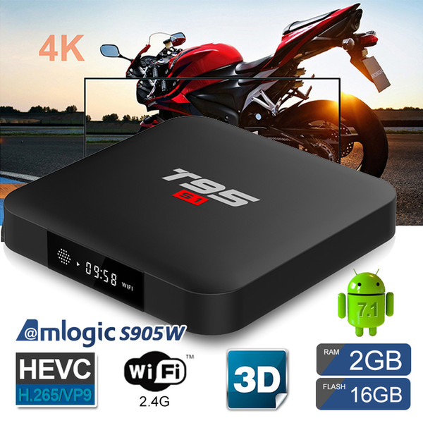 Amlogic S905W android tv box 2.4G WiFI 100M Lan media android box 2GB 16GB 4k smart tv player better than tx3 mini