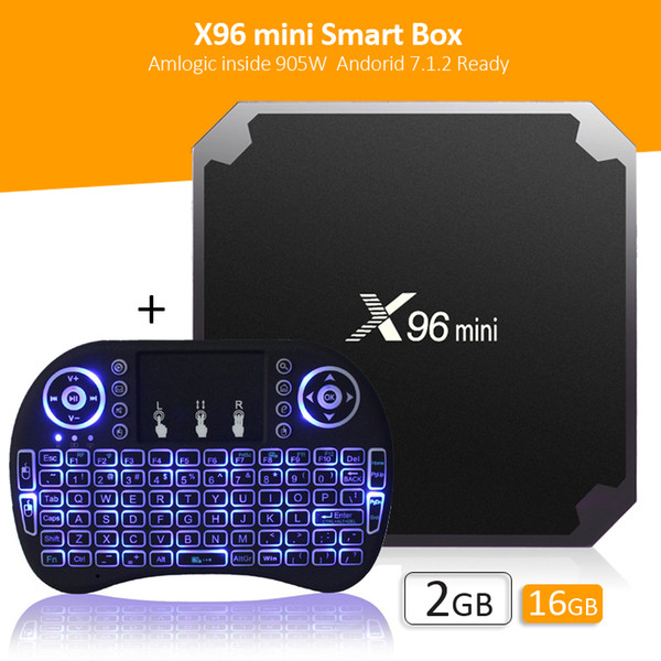 S905W TV Box Stream OTA update X96 mini 2GB 16GB Smart TV Box with mini RII I8 air mouse Wireless Keyboard