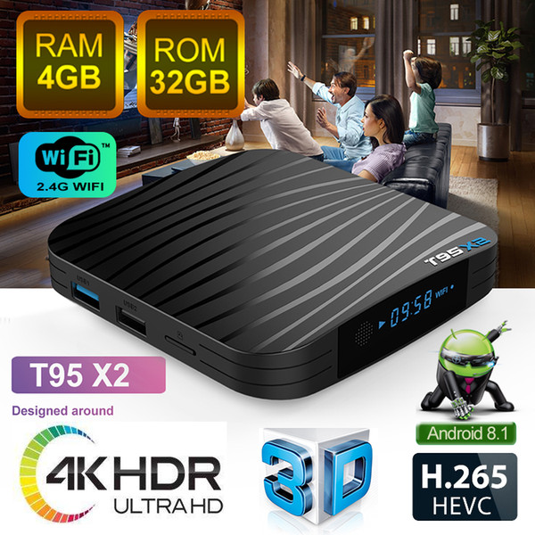 2019 New Android TV Box New Amlogic S905X2 2GB/16GB 4GB/32GB Android 8.1 Television Box Sunvell T95X2 USB3.0 HDMI2.1
