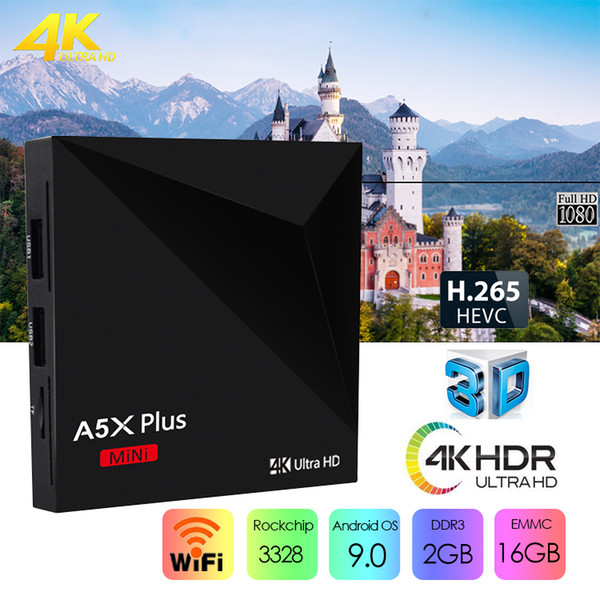 iLepo A5X Plus Smart TV BOX Android 9.0 2GB 16GB Rockchip streaming tv box suppprt WIFI LAN HD2.0 4k ultra smart tv Set Top box