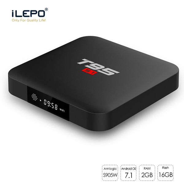 T95 S1 Smart TV BOX Amlogic S905W Quad Core Android 7.1 TV BOX OS 2GB RAM 16GB ROM 2.4GHz WiFi 4K