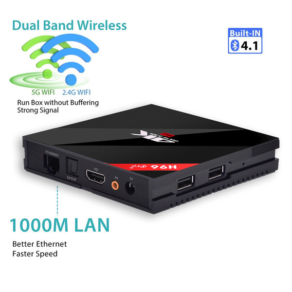 H96 Pro Plus Android Ott TV Box S912 3G 32G Android7.1 Box TV support 2.4GHZ/5.8GHZ AC WiFi BT4.1