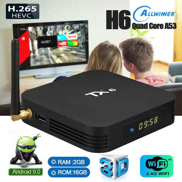 Allwinner H6 TX6 TV Box Android 9.0 Smart Television Streaming Box support Bluetooth 5.1 2GB 16GB 2.4G 5G WiFi 4K H.265