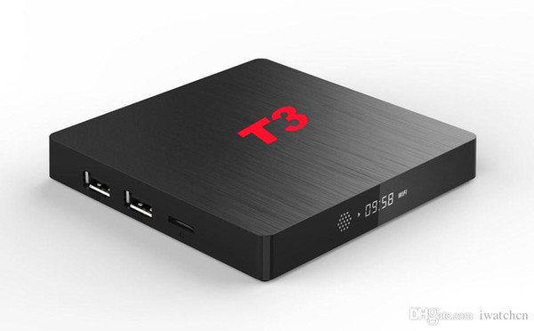 10pcs T3 Custom Made Amlogic S912 octa core 4k Smart Android7.1 TV Box 3GB/32GB thousand daily updated movies & tv shows