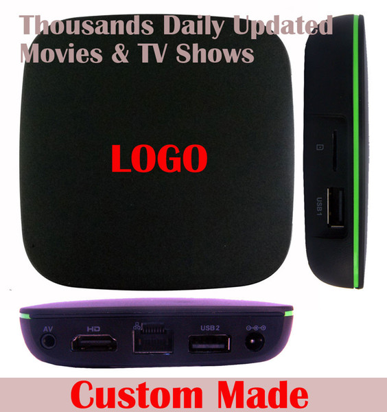 10pcs Custom Made T1 2GB/16GB 1GB/8GB,Thousands daily updated movies & tv shows, S905W/H3 Quad core 4k Smart Android 7.1 TV Stream Box