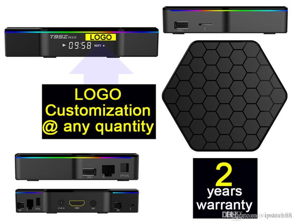 10pcs T95Zplus Custom Made Amlogic S912 octa core Smart Android7.1 IPTV Streaming Box 2GB DDR 16GB ROM MediaHub 1200+ live tv 1000+ VOD